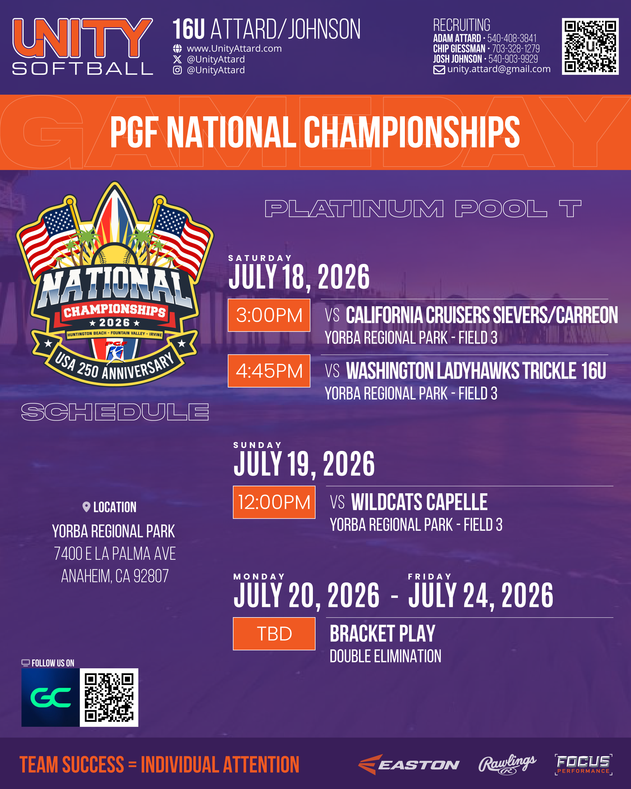 PGF Nationals — July 17–25